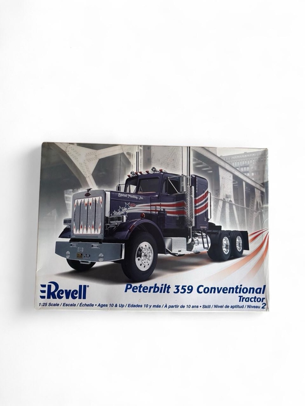 Revell Peterbilt 359 Conventional Tractor Model Kit - Blue & Silver